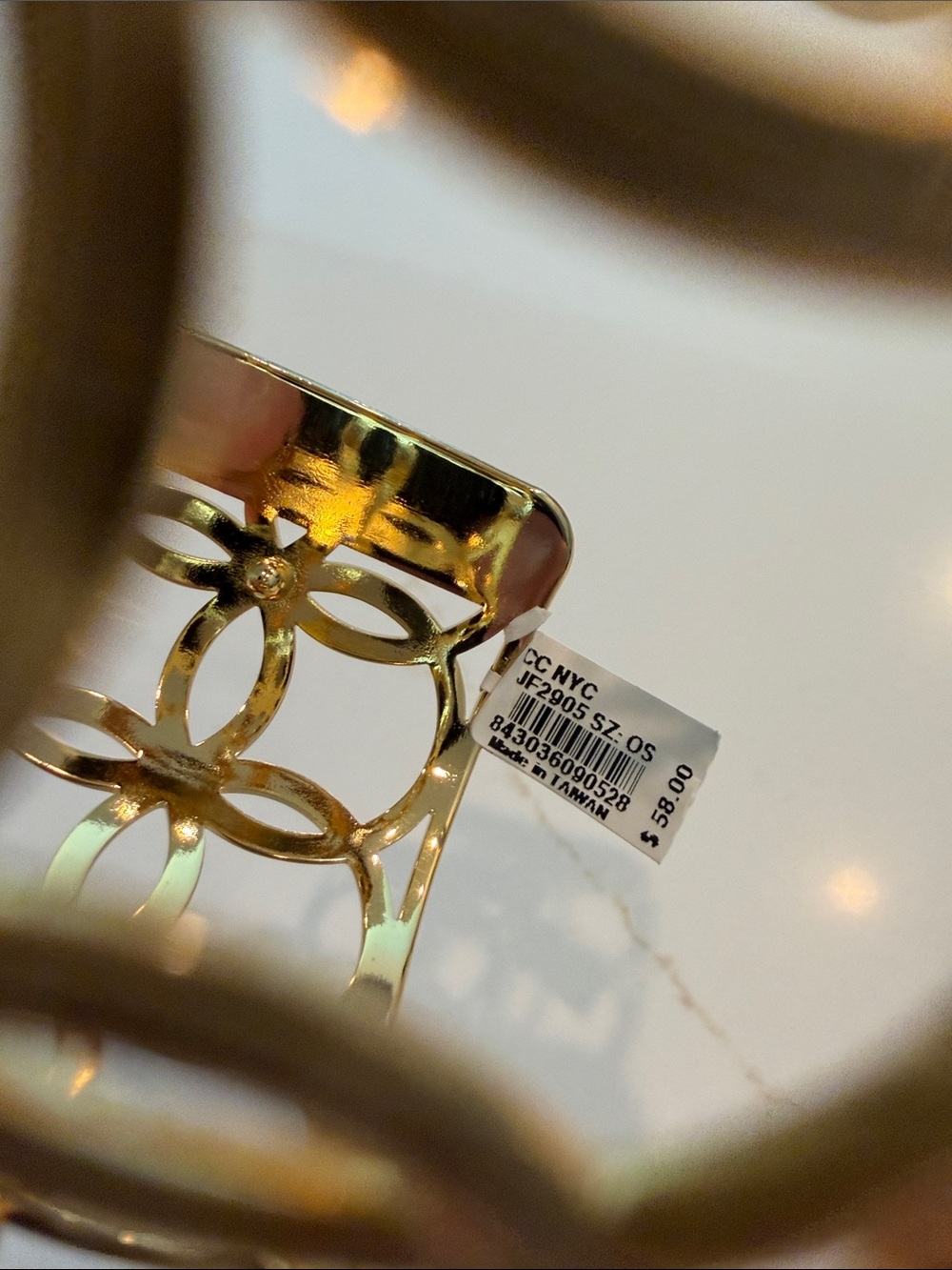 NWT Brighton Gold Floral Cutout Cuff Bracelet - Picture 9 of 12